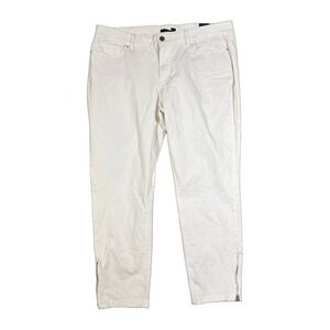 White House Black Market Skinny Crop Contour Jeans Ankle Zip Capri Size 14